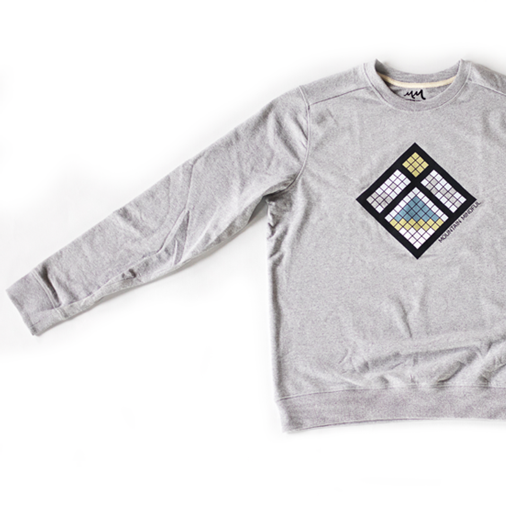 Winter Quilted Crewneck Sweatshirt Mountain Mindful